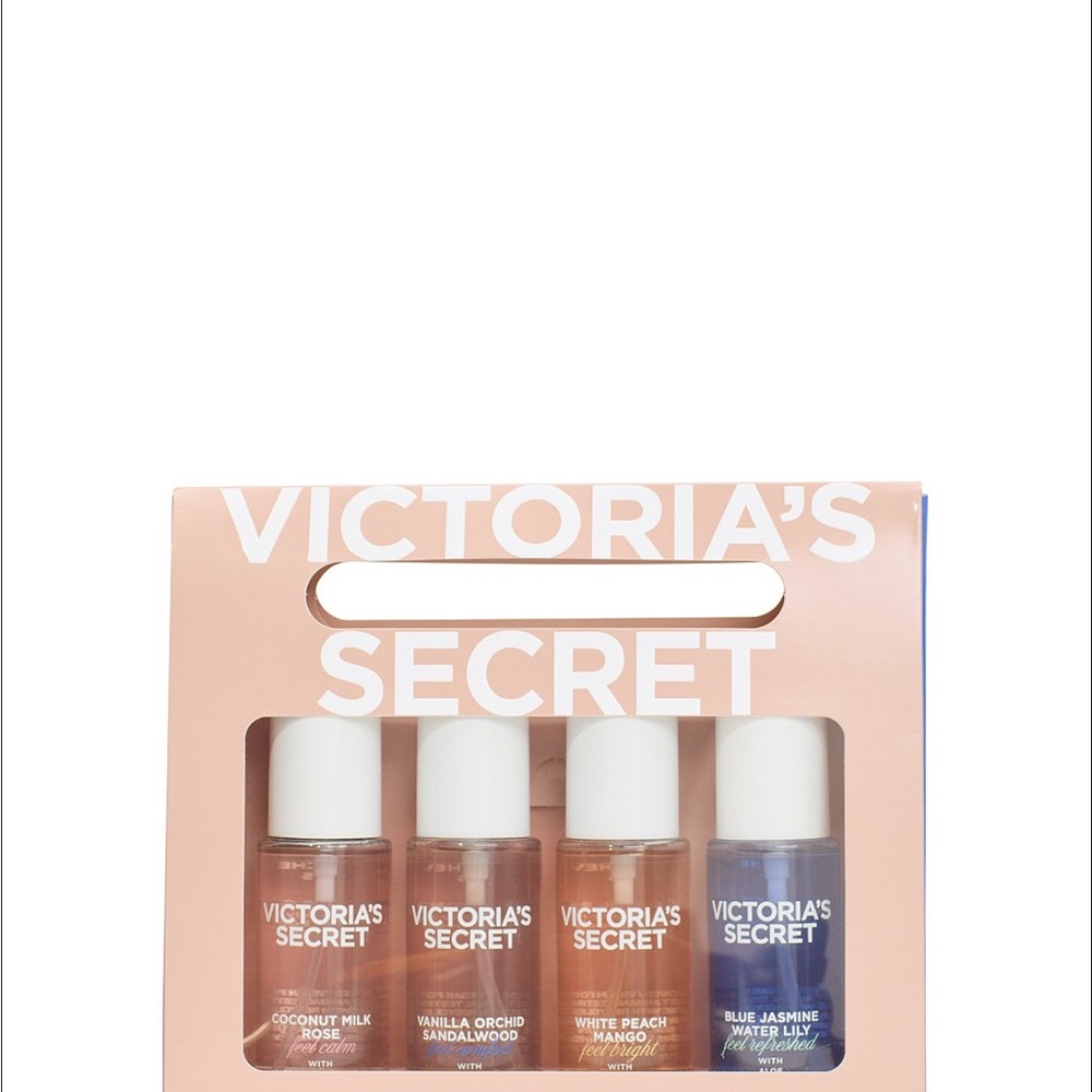 Victoria's Secret Lip & Body Mist Set - Pink, Peach & Blue